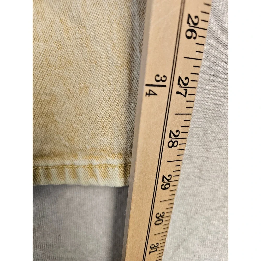 Pilcro and the Letterpress Slim Boyfriend Jeans Yellow Acid Wash Size 26 Anthro